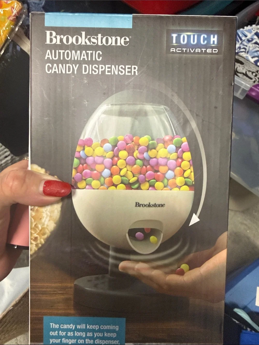 Brookstone Automatic Candy Dispenser - White with Multicolor Candy